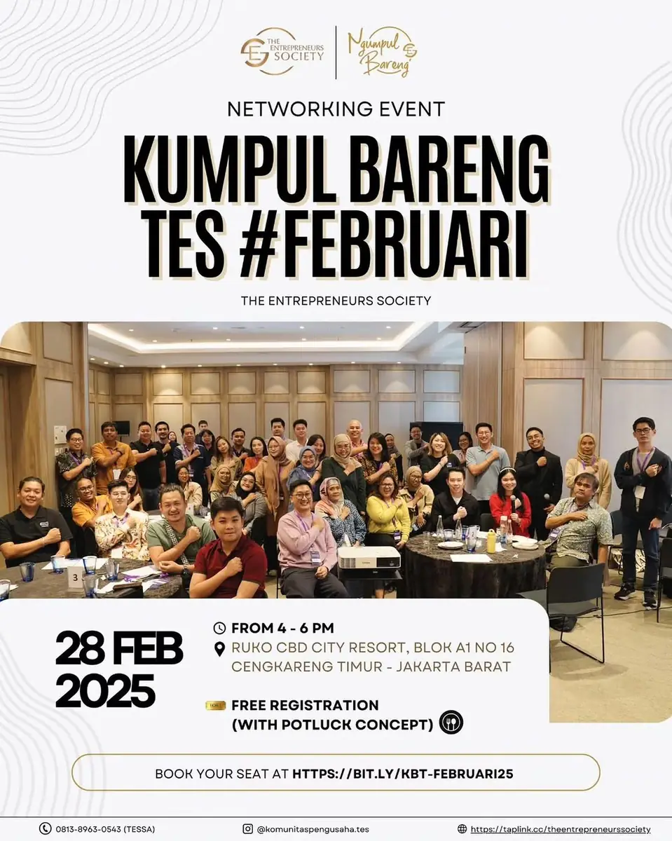 Community & speaking event – Kumpul Bareng The Entrepreneurs Society- Februari 2025! Haloo semuanya! Februari sudah…